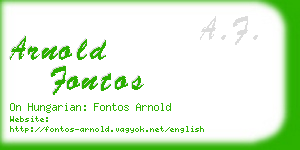 arnold fontos business card